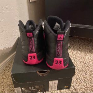 Jordan 12s Black & Hot Pink